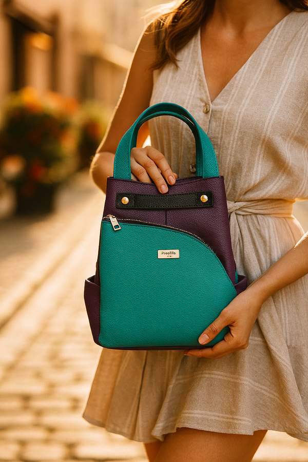 Rucsac Piele, Model Pretta- 177 Bronz