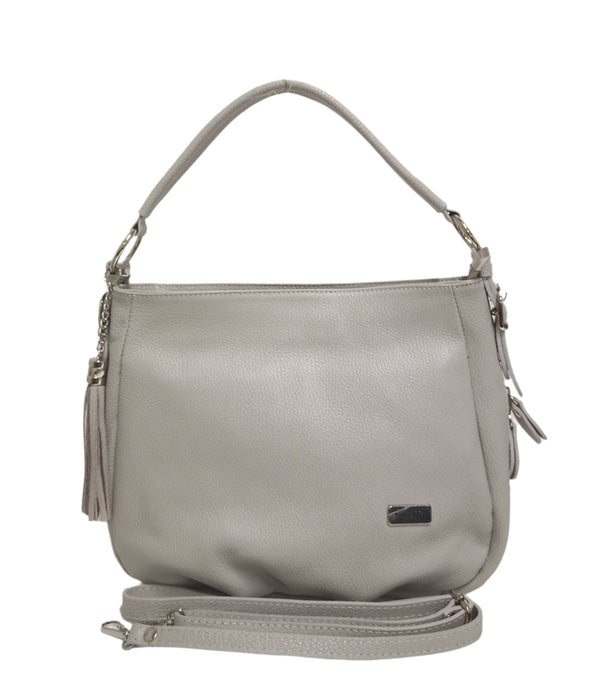 Geanta Piele, Model pretta- 639 Gri Perla