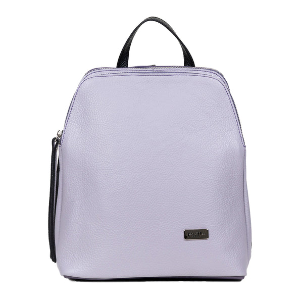 Rucsac Piele, Model Pretta- 8034 Lavanda-Viola-Negru