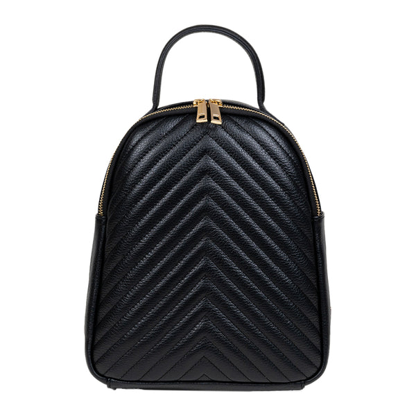 Rucsac Piele, Model Pretta- 8440 Negru*