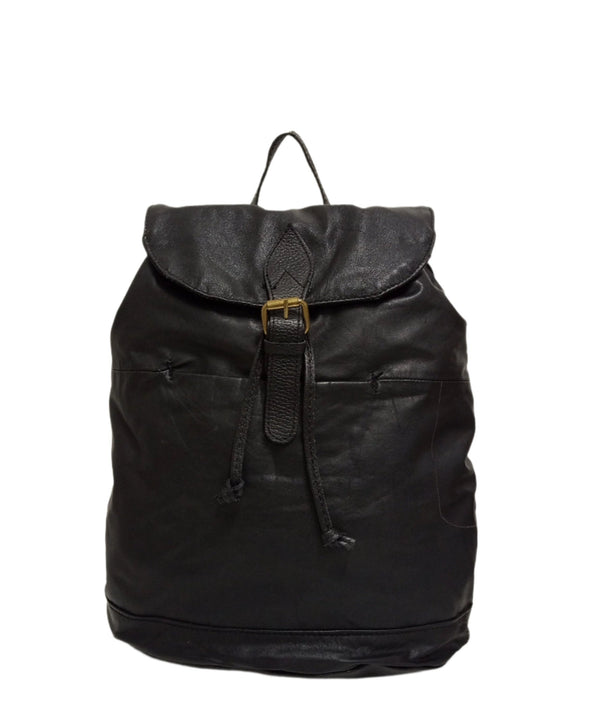 Rucsac Piele, UNICAT, Model Pretta-156 Negru ANTICHIZAT