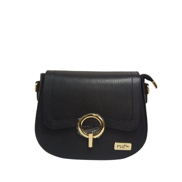 Geanta Piele, Tip Postas, Model Pretta-183 Negru