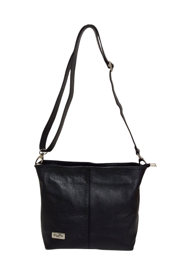 Geanta Piele tip Postas, Model Pretta 213 Negru