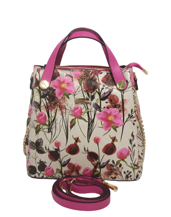 Geanta Piele, Model Pretta- 378 Flor Fuxia