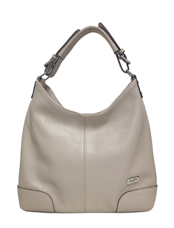 Geanta piele, Model Pretta- 019 Natural Bej- MICI IMPERFECTIUNI