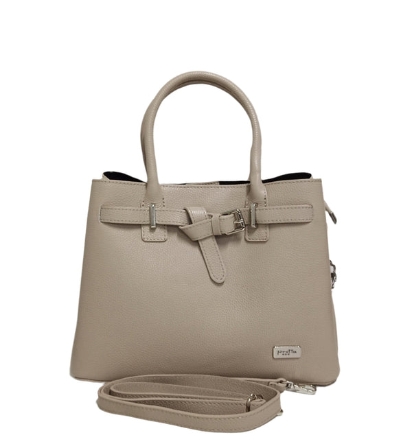 Geanta piele, Model Pretta- 218 Natural Bej