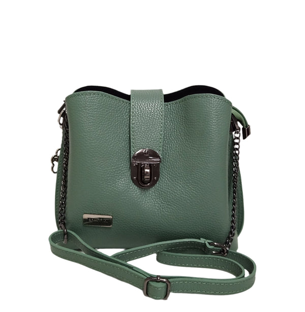 Geanta Piele, Tip Postas, Model Pretta 173- Verde Menta