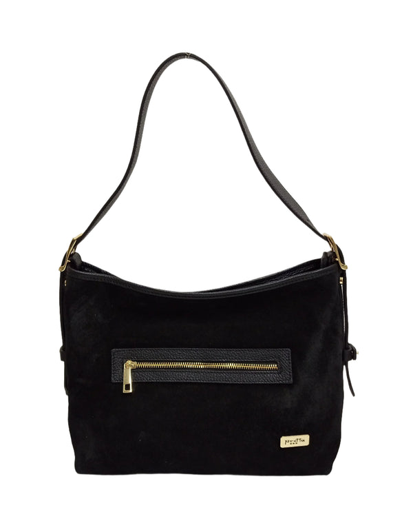 Geanta piele, Model Pretta 801 Negru