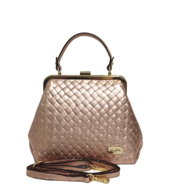 Gentuta Retro Piele, Model Pretta- 113 Roz Sidefat