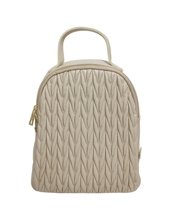 Rucsac Piele, Model Pretta- 156 Crem