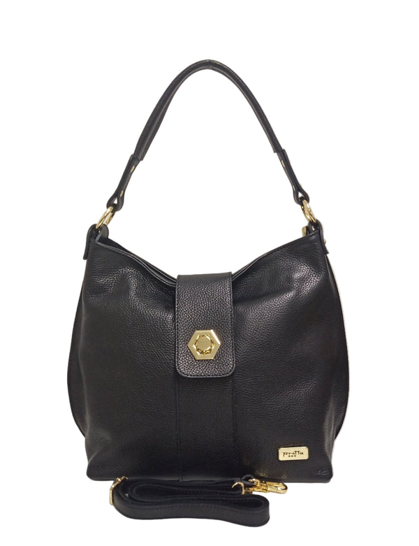 Geanta Piele, Model Pretta- 115 Negru