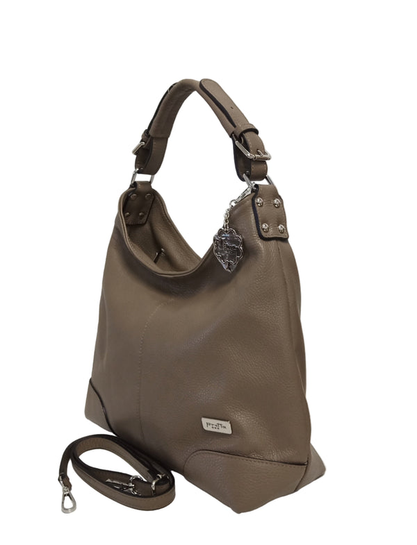 Geanta Piele, Model Pretta- 019 Taupe
