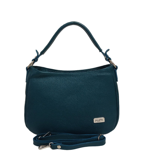 Geanta Piele, Model Pretta- 874 Verde Petrol