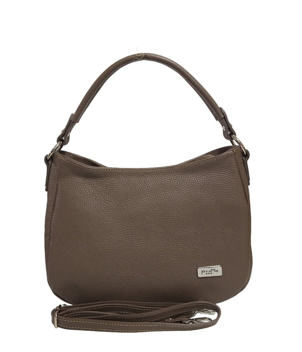 Geanta Piele, Model Pretta- 874 Taupe