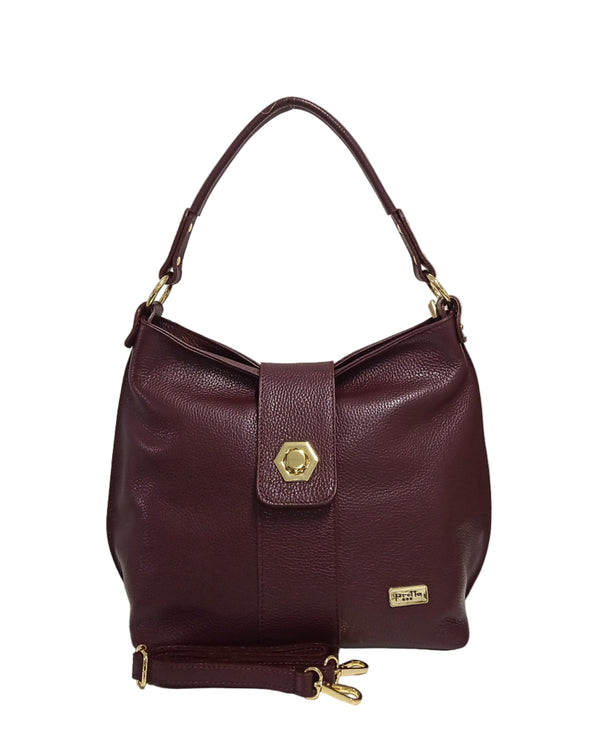 Geanta Piele, Model Pretta- 171 Bordo