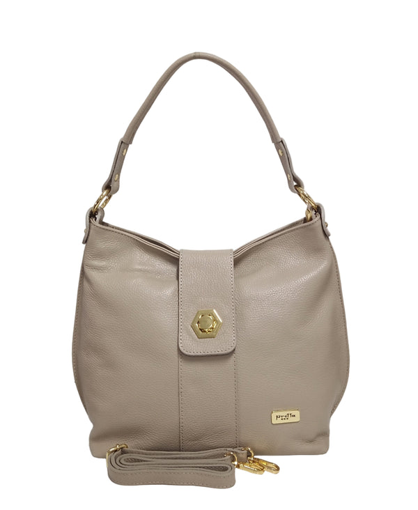 Geanta Piele, Model Pretta- 171 Natural Bej