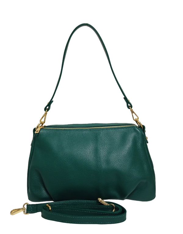 Geanta Piele, Tip Postas, Model Pretta-645 Verde