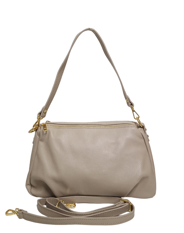 Geanta Piele, Tip Postas, Model Pretta-645 Natural Bej