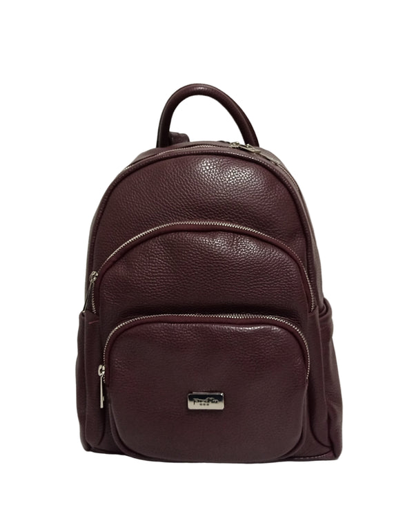 Rucsac din piele, Model Pretta-828 Bordo