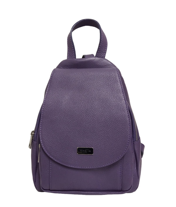 Rucsac Piele, Model Pretta- 8014 Viola