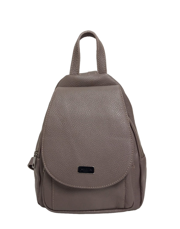 Rucsac Piele, Model Pretta- 8014 Gri Fum