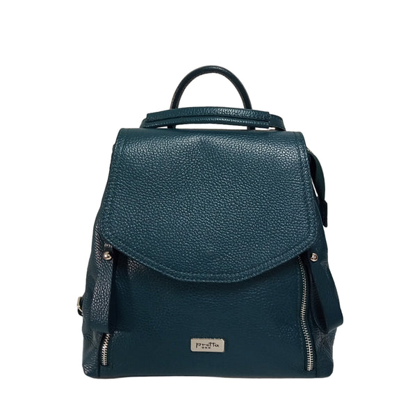Rucsac Piele, Model Pretta- 8410 Verde Petrol