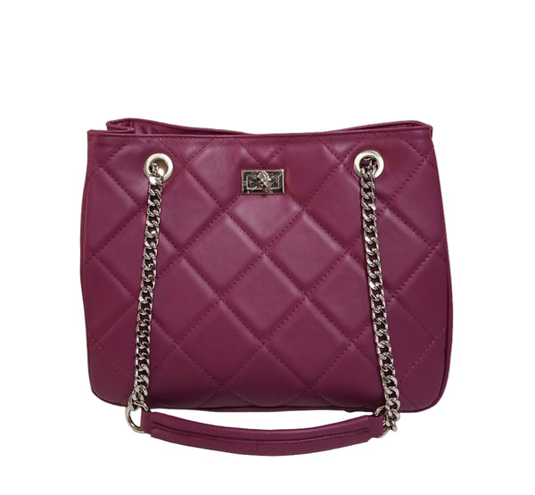 Geanta Piele, Model Pretta 7115- Magenta