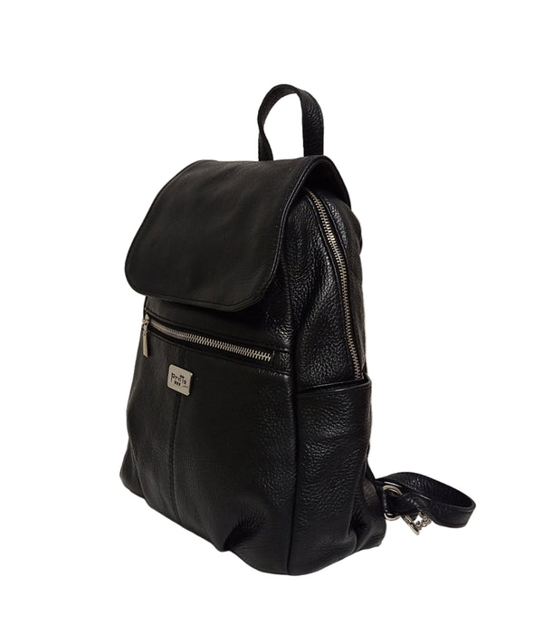 Rucsac Piele, Model Pretta- 8044 Negru