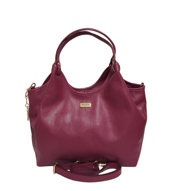 Geanta Piele, Tip Shopper Bag, Model Pretta-2025 Visiniu