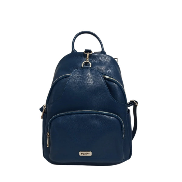 Rucsac Piele, Model Pretta- 190 Blu Petrol