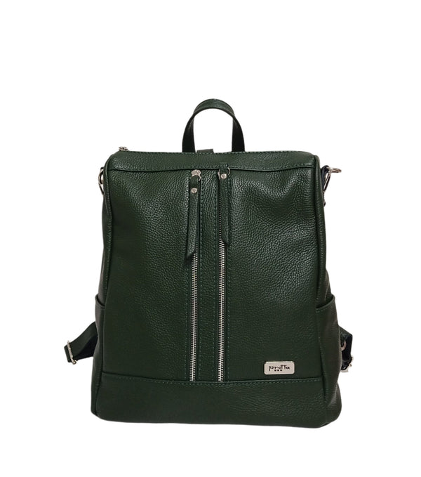 Rucsac Piele, Model Pretta- 8104 Verde Inchis