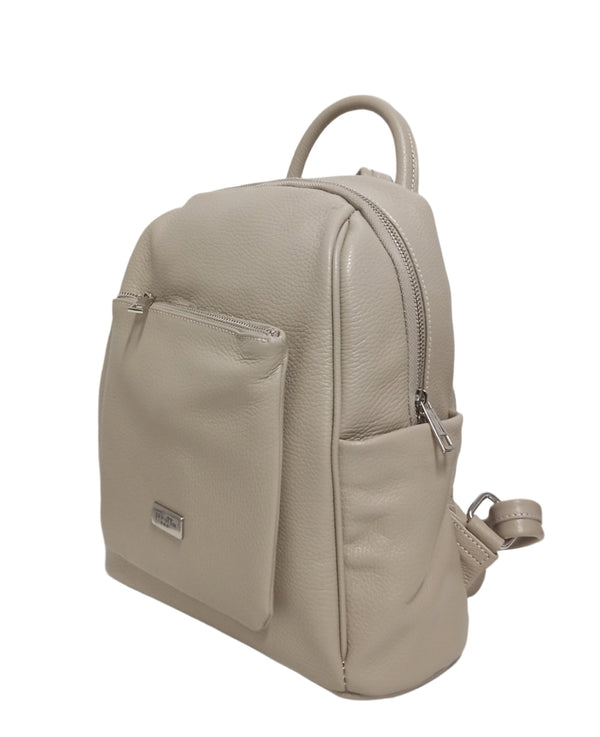 Rucsac Piele, Model Pretta- 837 Natural Bej
