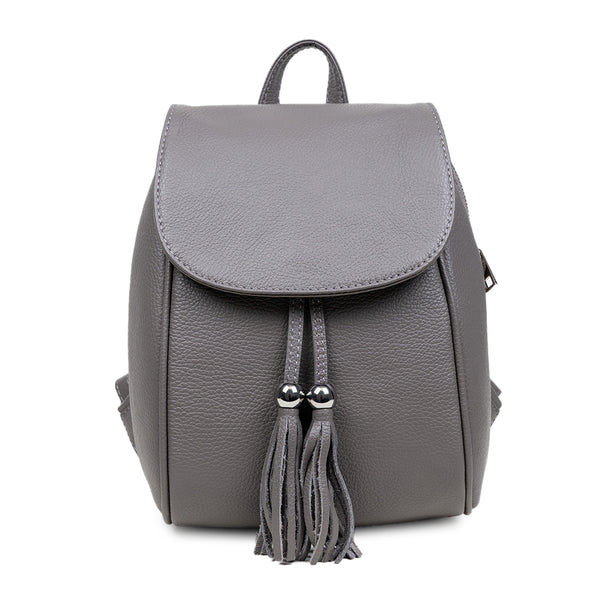 Rucsac Piele, Model Pretta 9108 Gri Fum