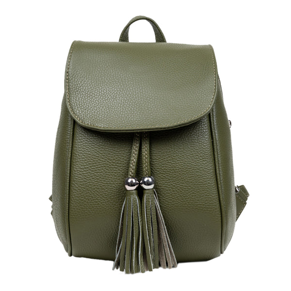 Rucsac Piele, Model Pretta 9108 Verde Oliv