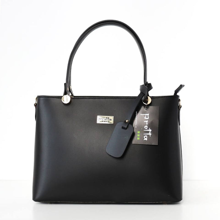 Geanta Piele, Model Pretta 8154 Negru