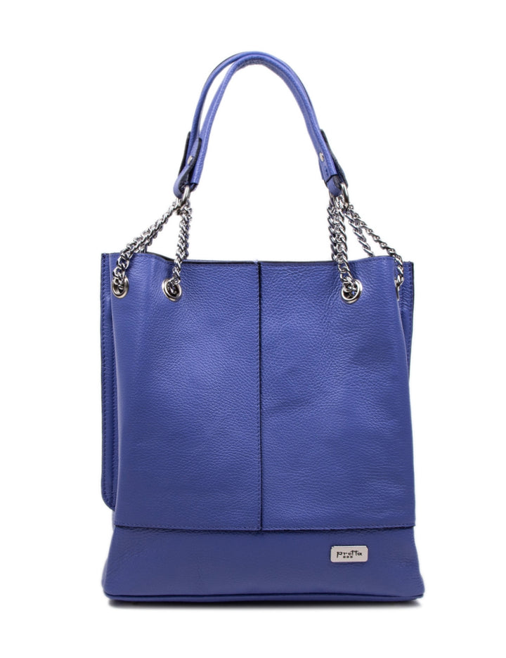 Geanta Piele, Model Pretta 358- Blu Indigo