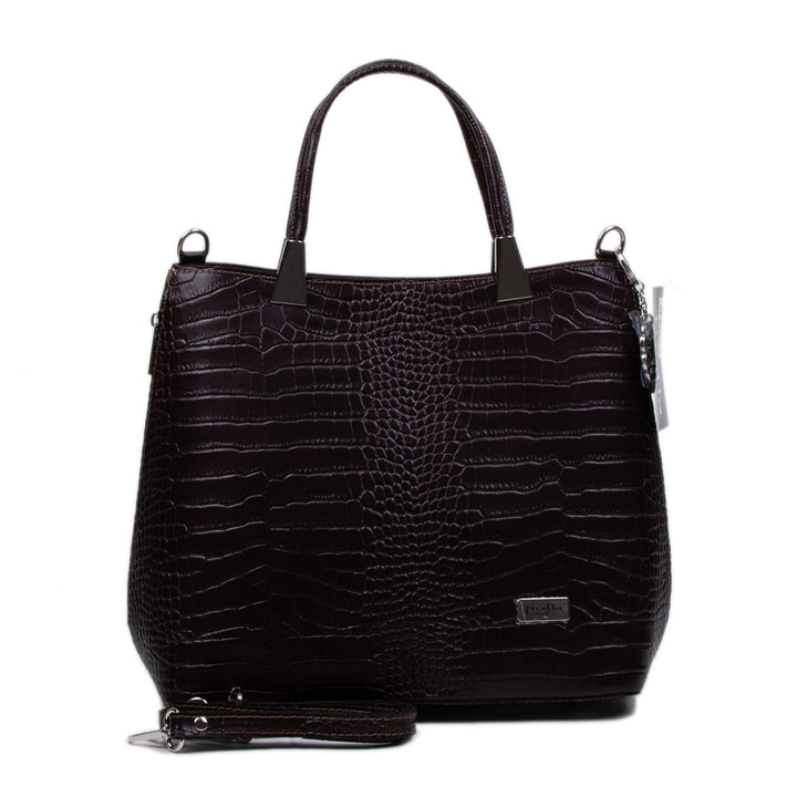 Geanta Piele, Model Pretta- 8122 Maron Croco