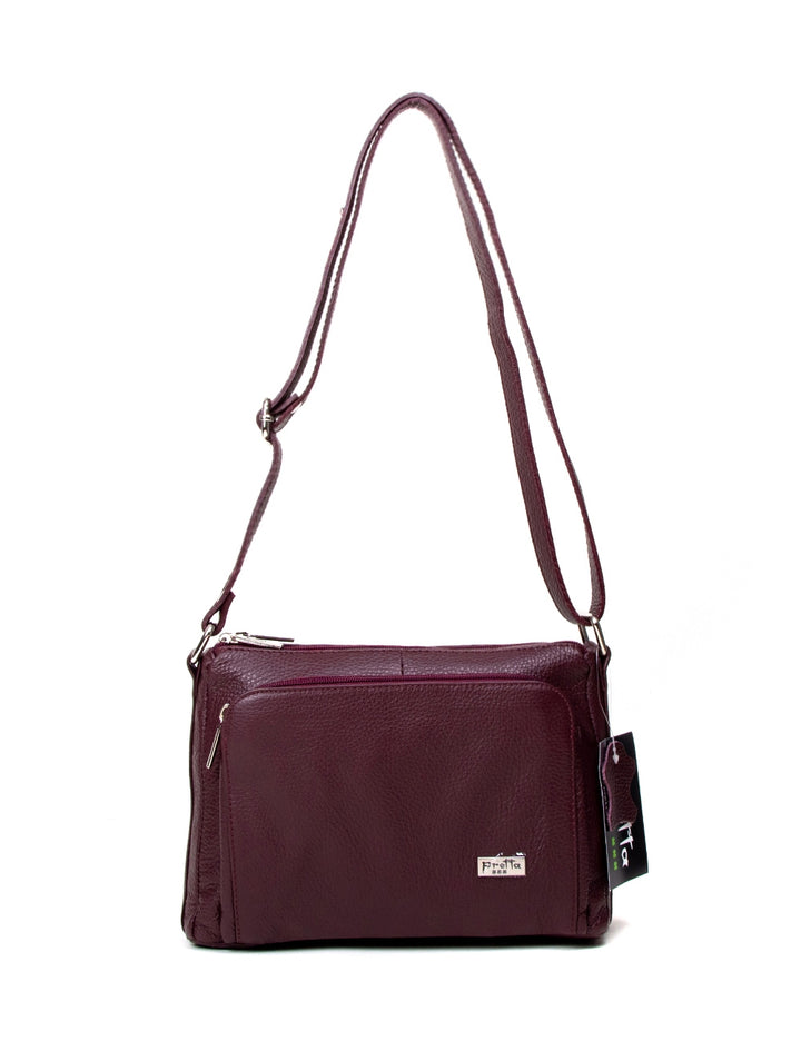 Geanta Piele, Tip Postas, Model Pretta-145 Bordo