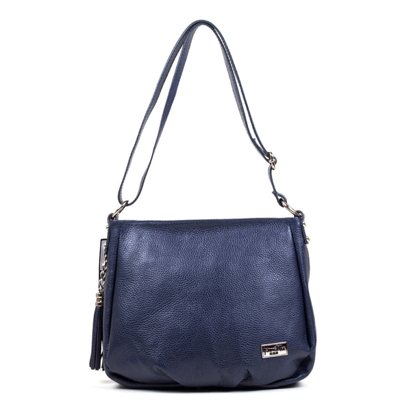 Geanta Piele, Tip Postas, Model Pretta- 146 Bleumarin