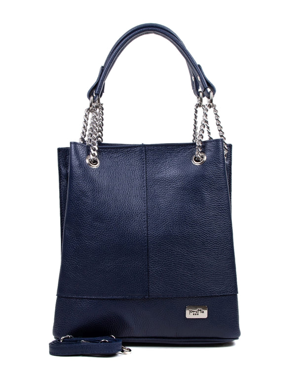Geanta Piele, Model Pretta 358- Bleumarin