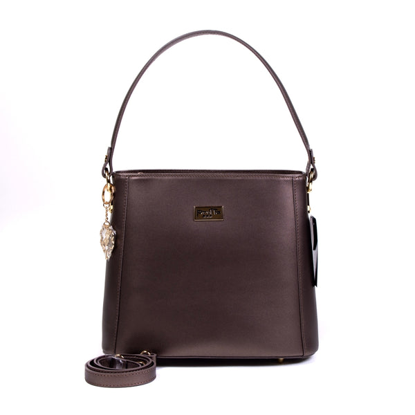Geanta piele, Model Pretta- 024 Bronz