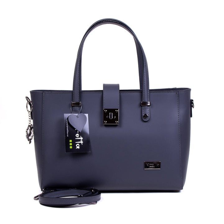 Geanta Piele, Model Pretta- 915 Gri