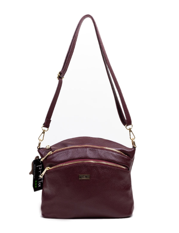 Geanta Piele, Tip Postas, Model Pretta- 015 Bordo