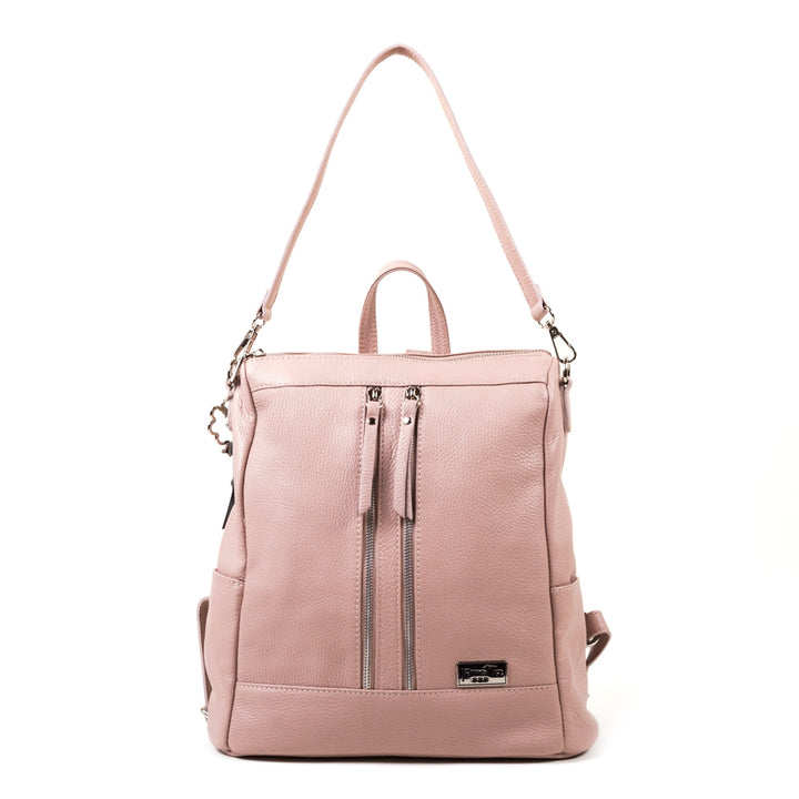 Rucsac Piele, Model Pretta- 8104 Roz Pudra