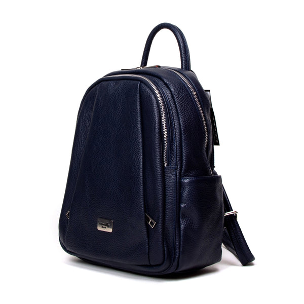 Rucsac din Piele, Model Pretta -868 Bleumarin